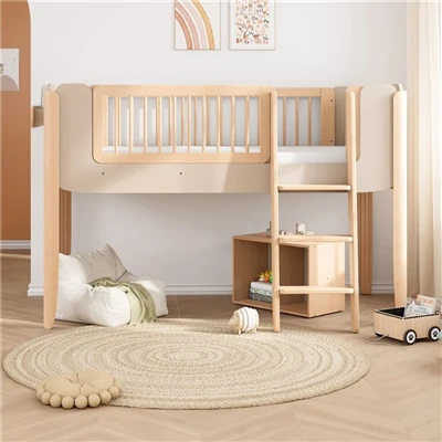 Kids Loft txaj Nrog Desk