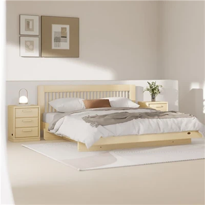 Solid Wood King txaj